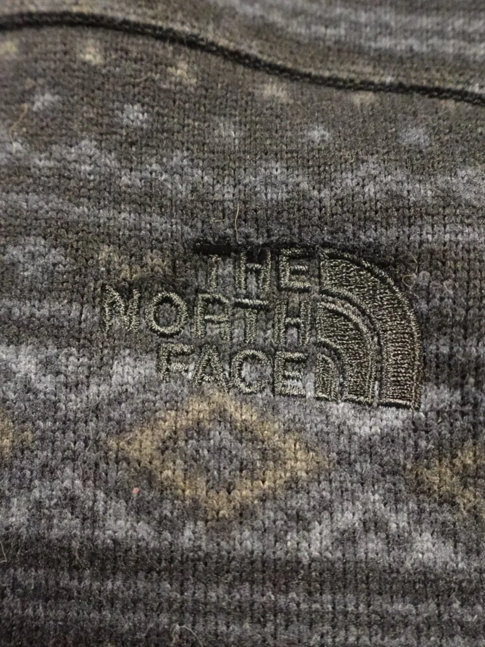 The North Face Novelty Leo Sweater Fleece Jacket Men’s‎ XL Black Gray Full Zip